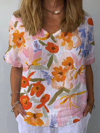 Shirley | Romance and Breathable Retro Floral Blouse