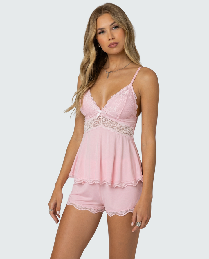 Isabella | Luxurious Lace Camisole and Shorts Set 5