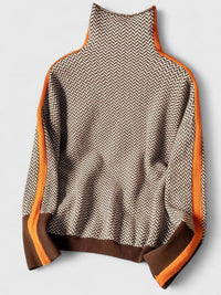 Amara | Modern and Stylish Stripe High Neck Sweater