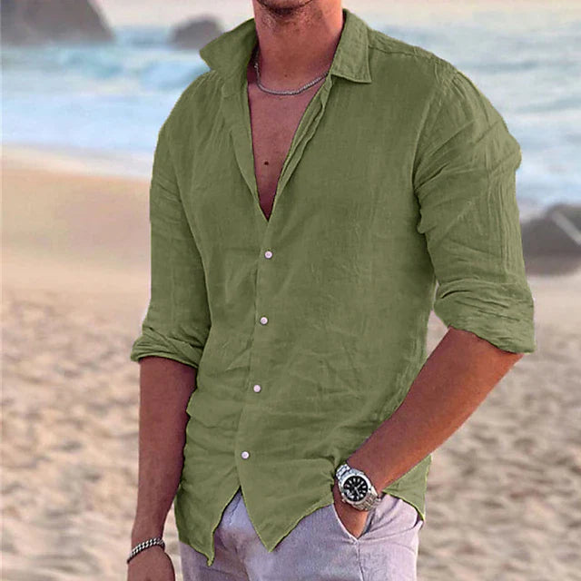 Jaxon | Men's Linen Shirt – Lightweight Cotton Blend, Casual Comfort 11