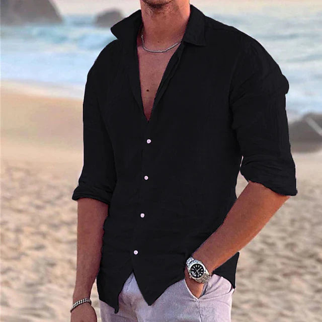 Jaxon | Men's Linen Shirt – Lightweight Cotton Blend, Casual Comfort 12