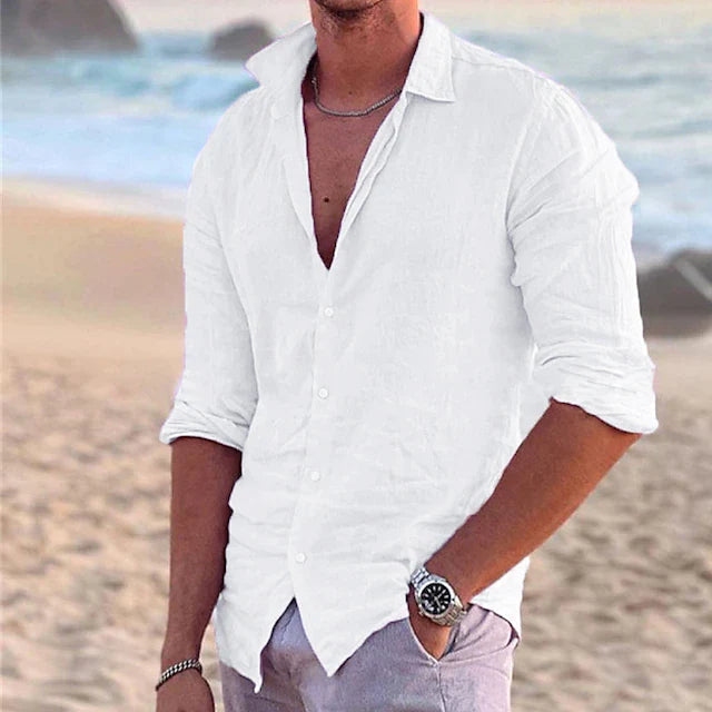 Jaxon | Men's Linen Shirt – Lightweight Cotton Blend, Casual Comfort 6