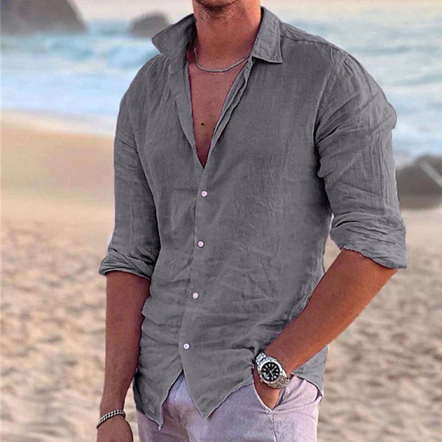 Jaxon | Men's Linen Shirt – Lightweight Cotton Blend, Casual Comfort 9