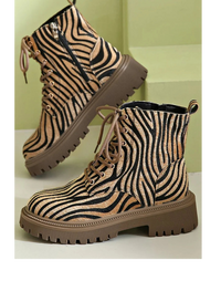 Clara | Bold and Contemporary Zebra Print Boots