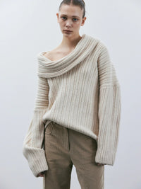 Vivian | Oversized High-Collar Knit Sweater