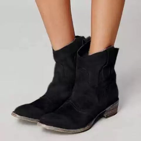 Jovian | Elegant Black Ankle Boots – Comfortable Block Heel Booties for Women 2