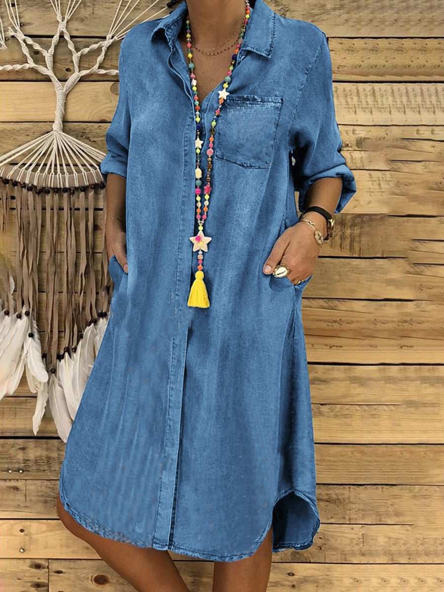 Julia | Chic and Effortless Denim Shirt Dress 1