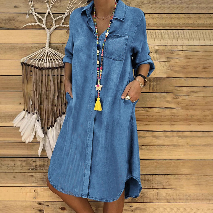 Julia | Chic and Effortless Denim Shirt Dress 3