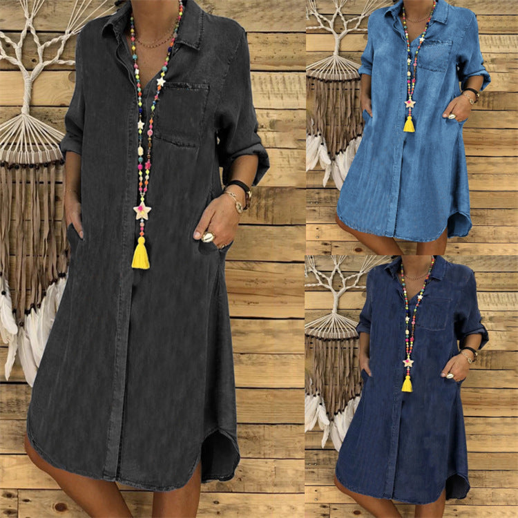 Julia | Chic and Effortless Denim Shirt Dress 6