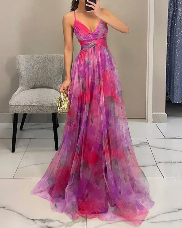 Julia | Romantic and elegant maxi dress with floral print 3