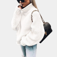 Penelope | Thermal-Knit Elegant Turtleneck Sweater