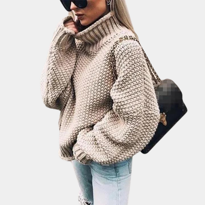 Karin | Warm knitted turtleneck sweater 1