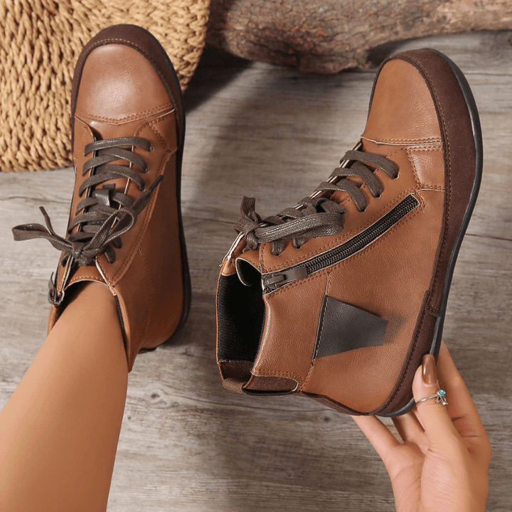 Kate | Black Lace-Up Ankle Boots for Women 5