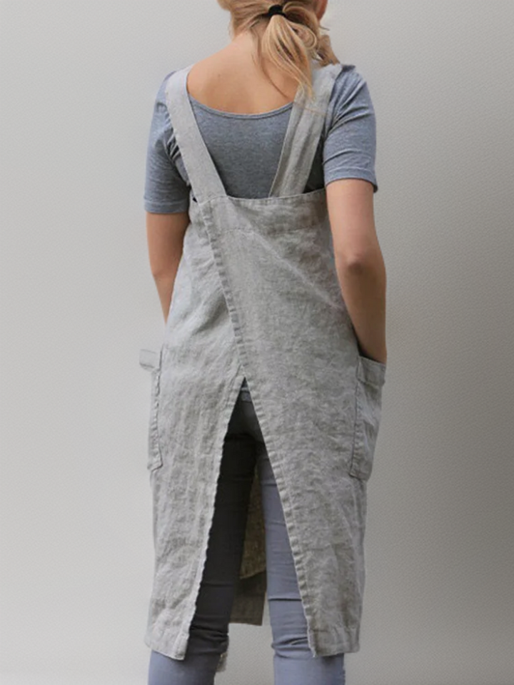 Katrin | Elegant cotton apron dress 1