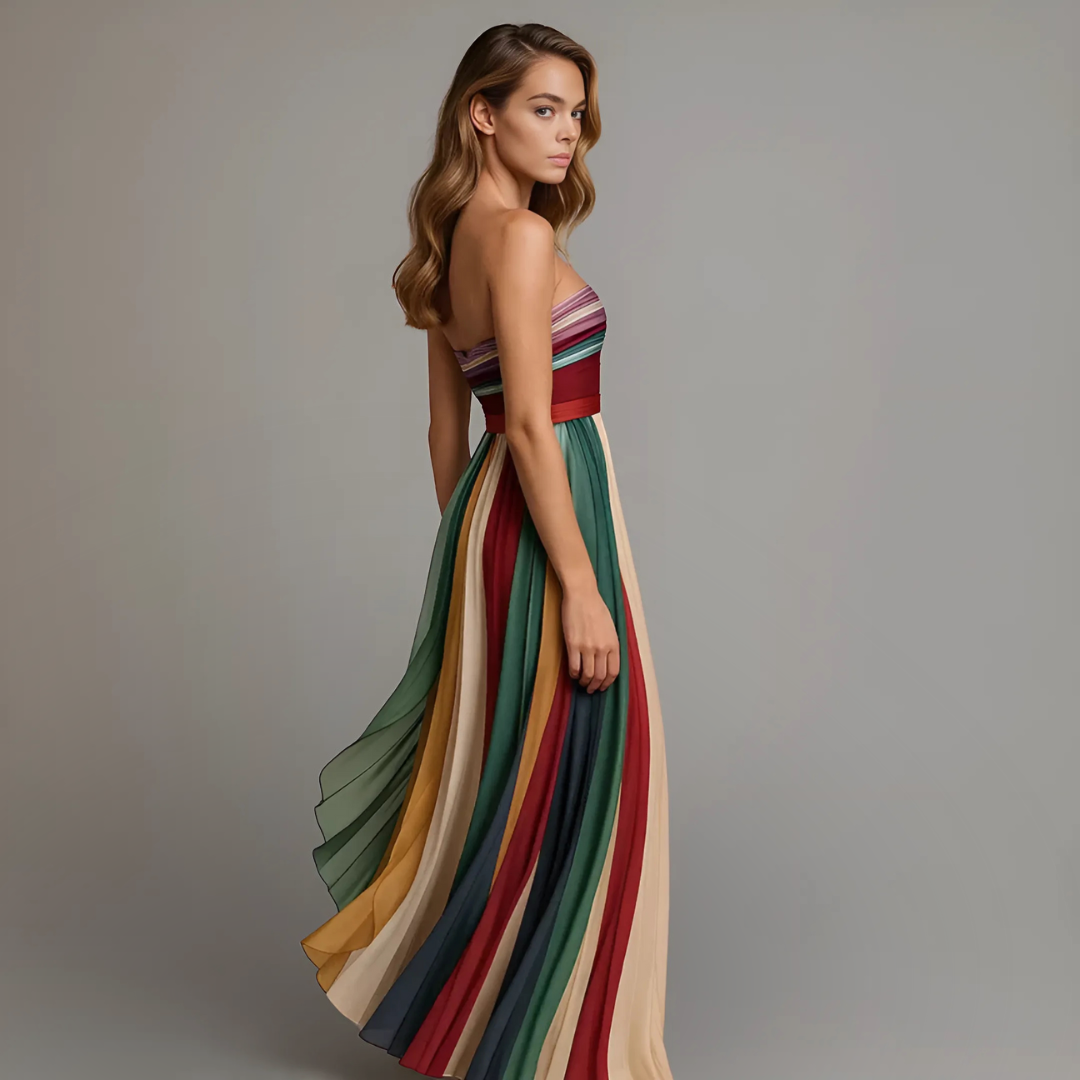 Kerstin | Vibrant and Elegant Summer Bandeau Maxi Dress 2