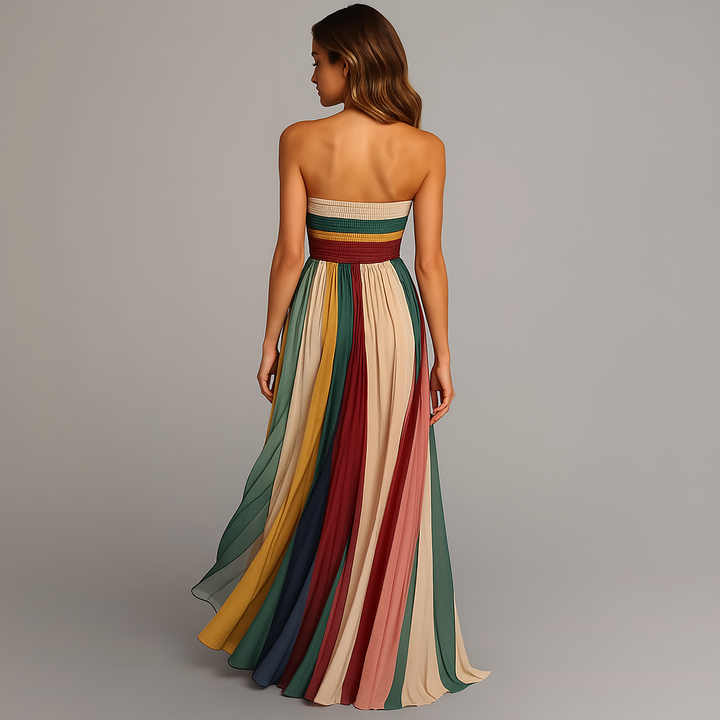 Kerstin | Vibrant and Elegant Summer Bandeau Maxi Dress 3