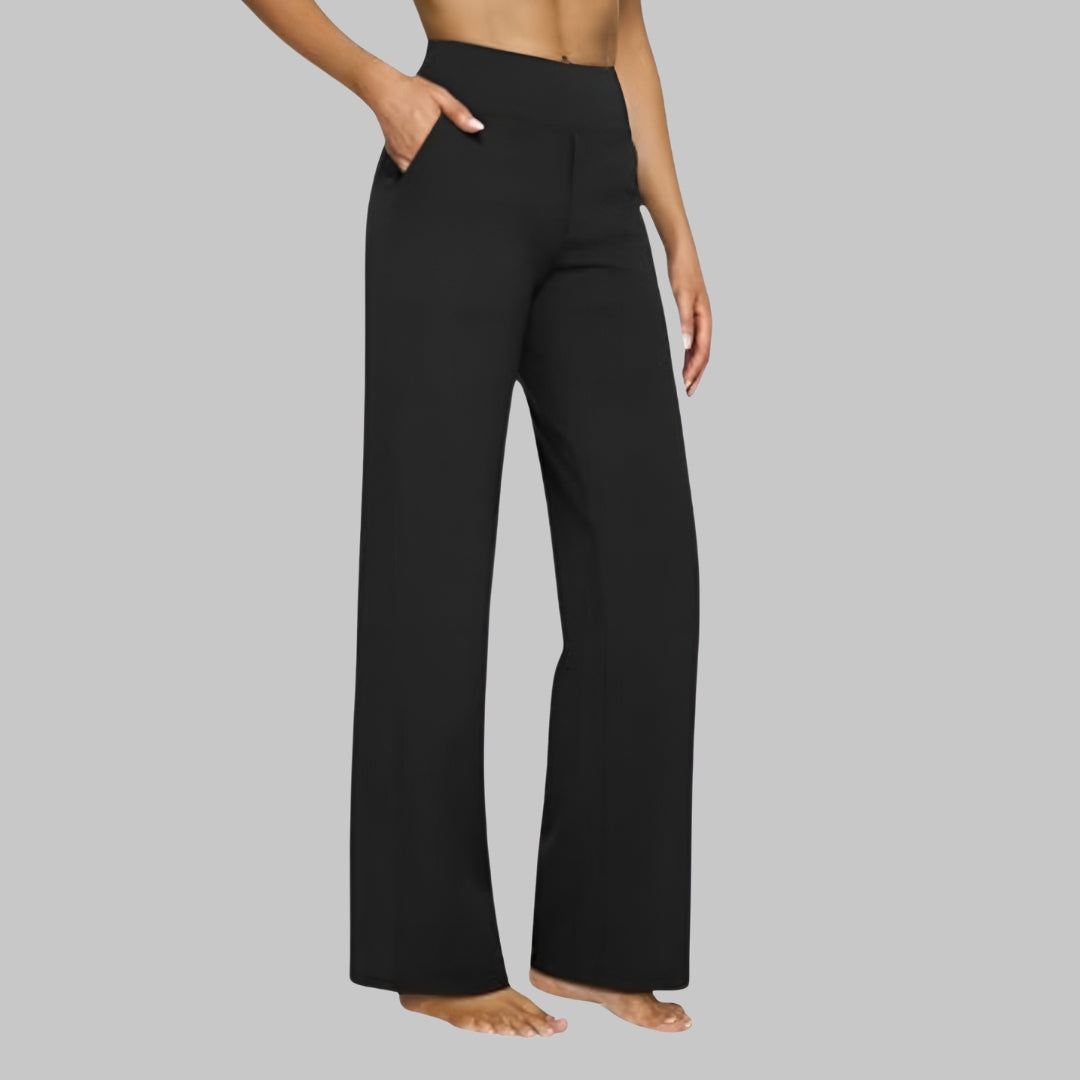 Klara | Comfortable Wide Leg Pants – Soft & Versatile Women's Trousers in Black 5
