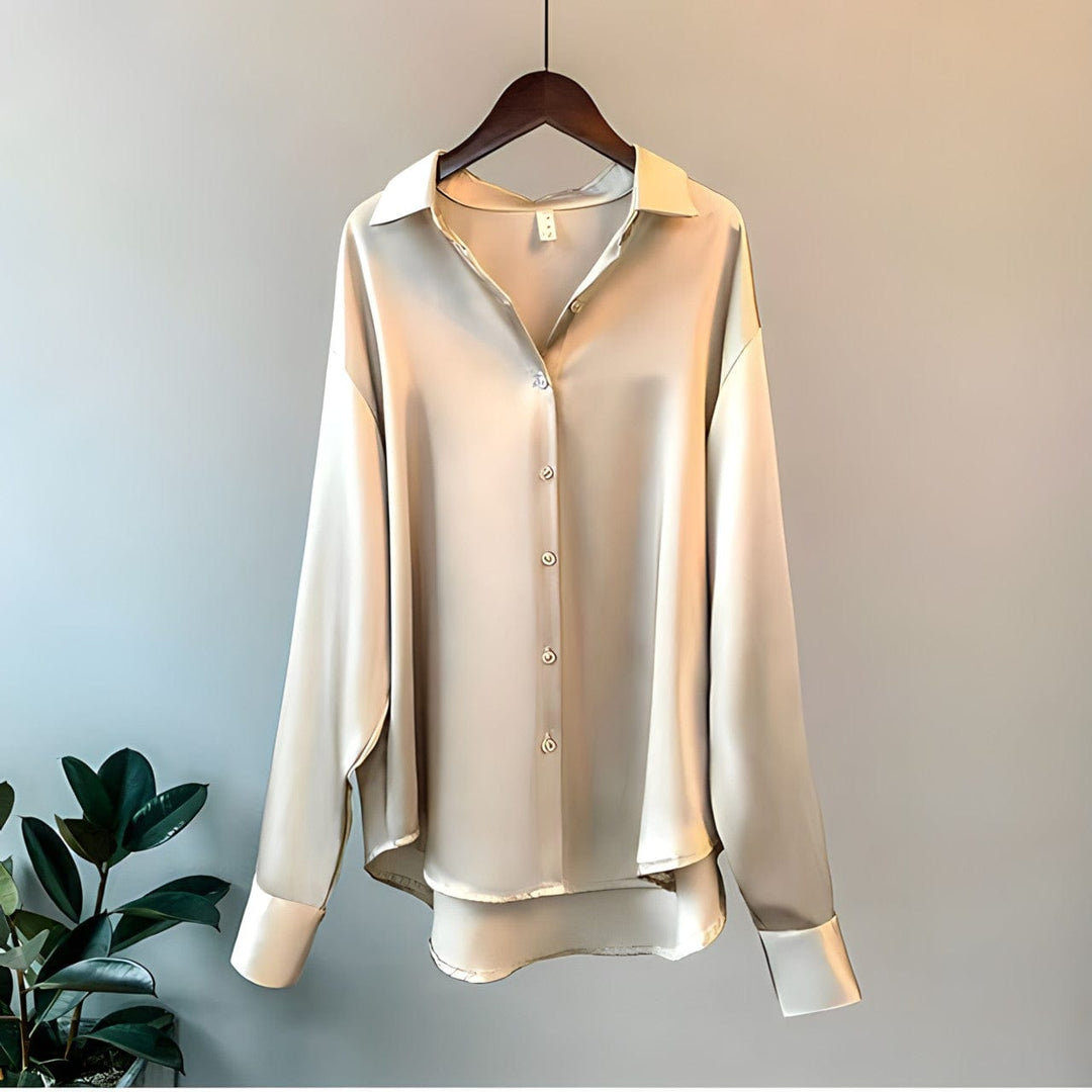 Laura | Elegant Silk Long Sleeve Shirt 0
