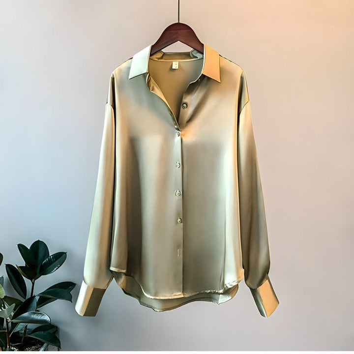 Laura | Elegant Silk Long Sleeve Shirt 1