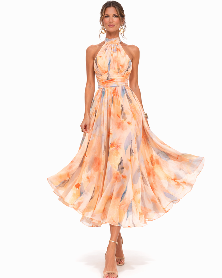 Lavonda | Elegant halter neck maxi dress 1