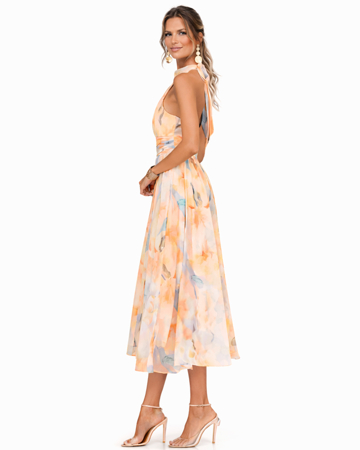 Lavonda | Elegant halter neck maxi dress 2