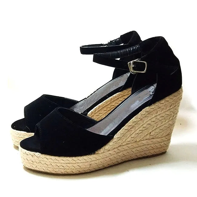 Layla | Wedge Sandals for Women - Chic Peep Toe Wedge Heels 4
