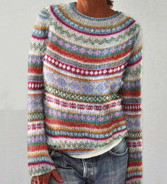 Lena | Comfortable Round neck knitted sweater 1