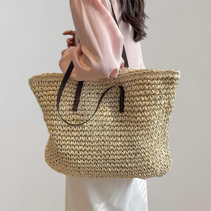 Leonie | Oversized Woven Straw Shoulder Tote Bag 9