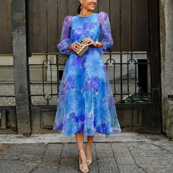Lily | Classic Chiffon Floral Wedding Guest Dress 1