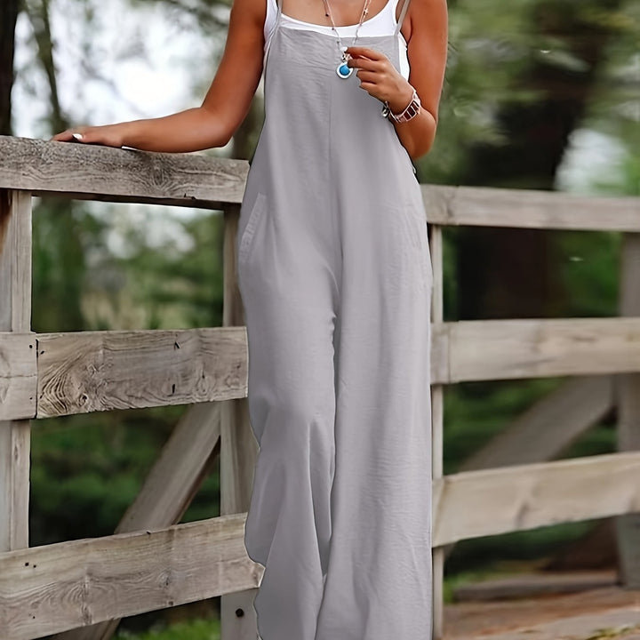 Lily | Comfortable And Breezy Linen Bib Jumpsuit 17