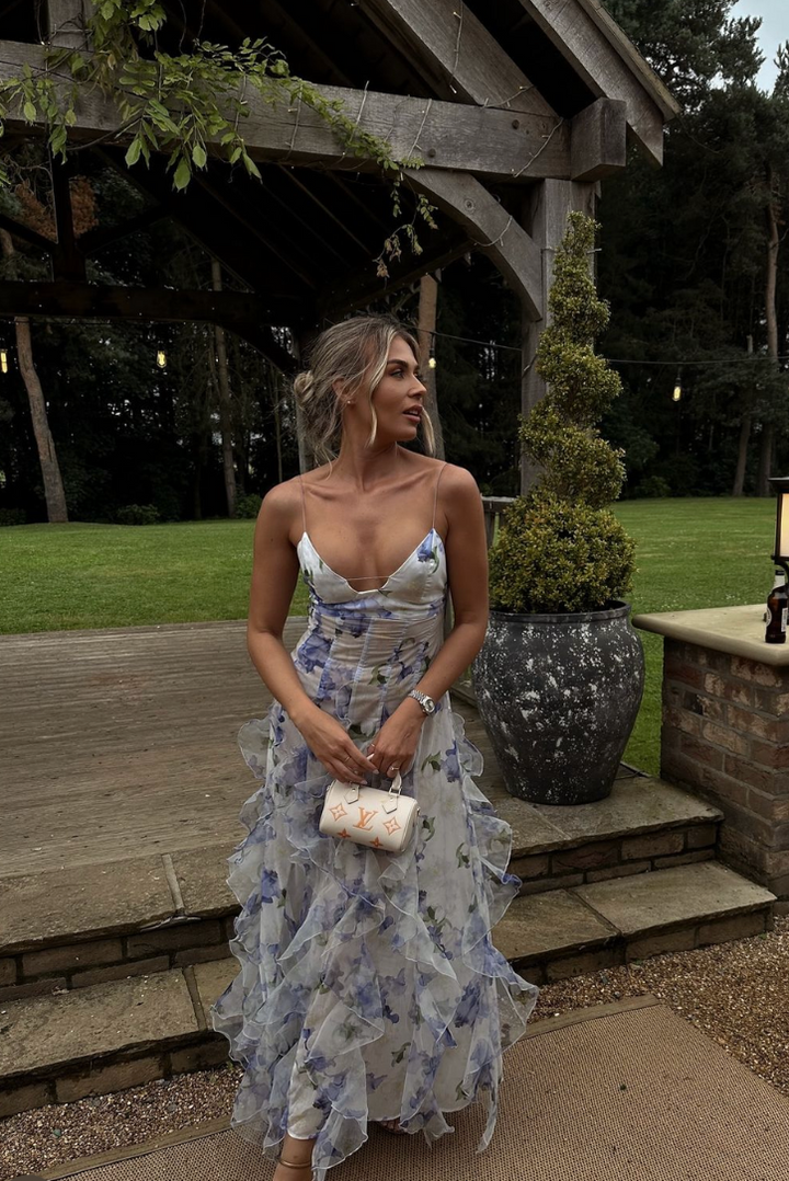 Lily | Elegant Floral Split-Skirt Wedding Guest Dress 5