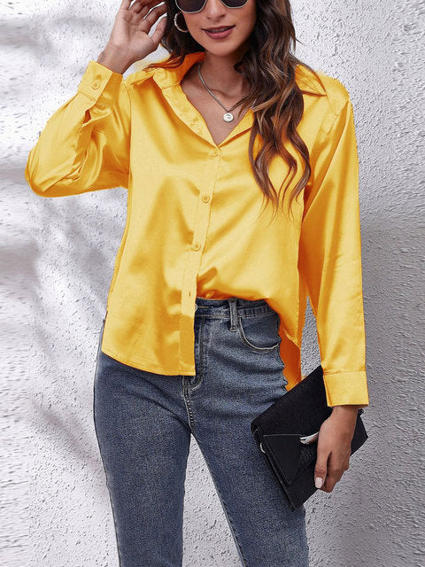 Liora | Long sleeved silk shirt 12