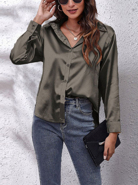 Liora | Long sleeved silk shirt 15