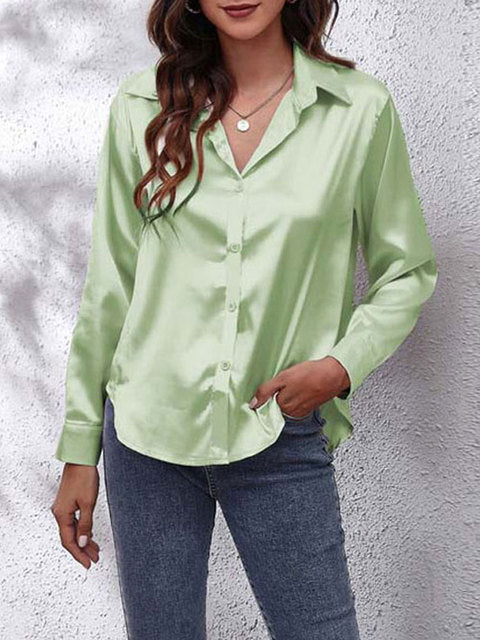 Liora | Long sleeved silk shirt 5