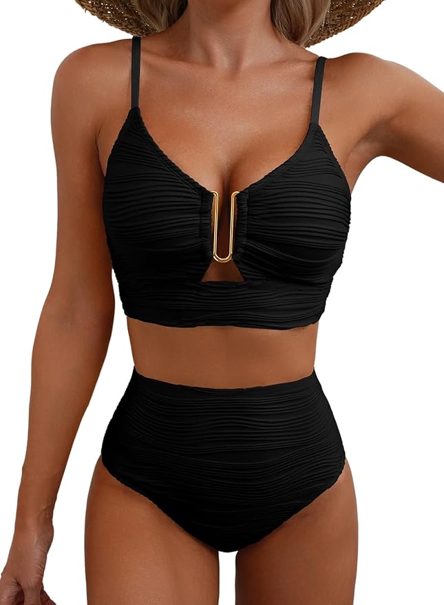 Livia | High Waisted Bikini Womens Bathing Suits Comfortable Fit Swimwear for Women 0