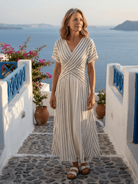 Julia | Elegant And Flattering V-Neck Midi Dress