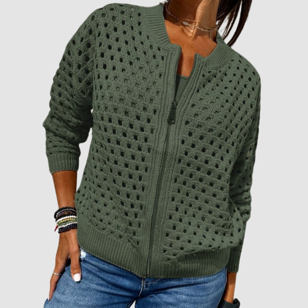 Luna | Breathable and Cozy Casual Zip-Up Cardigan 2
