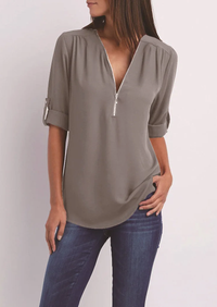 Amara | Camicetta chic con dettaglio zip