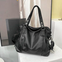 Elizabeth | Sophisticated Pebbled Vegan Leather Studded Tote Bag