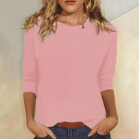 Luna | Soft And Comfortable Quarter Sleeve Crew Neck Top