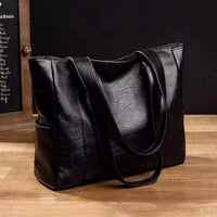 Sophia | Spacious Vintage Leather Shoulder Tote Bag