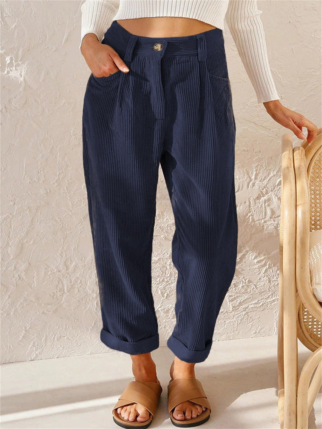 Maple | Corduroy trousers with straight legs 9