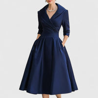 Isabella | Stylish And Comfortable Wrap Bodice Midi Dress