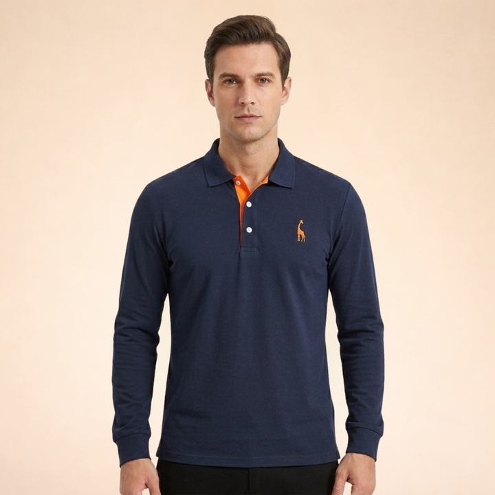 Marcellon | Men’s Classic Long Sleeve Polo Shirt 0