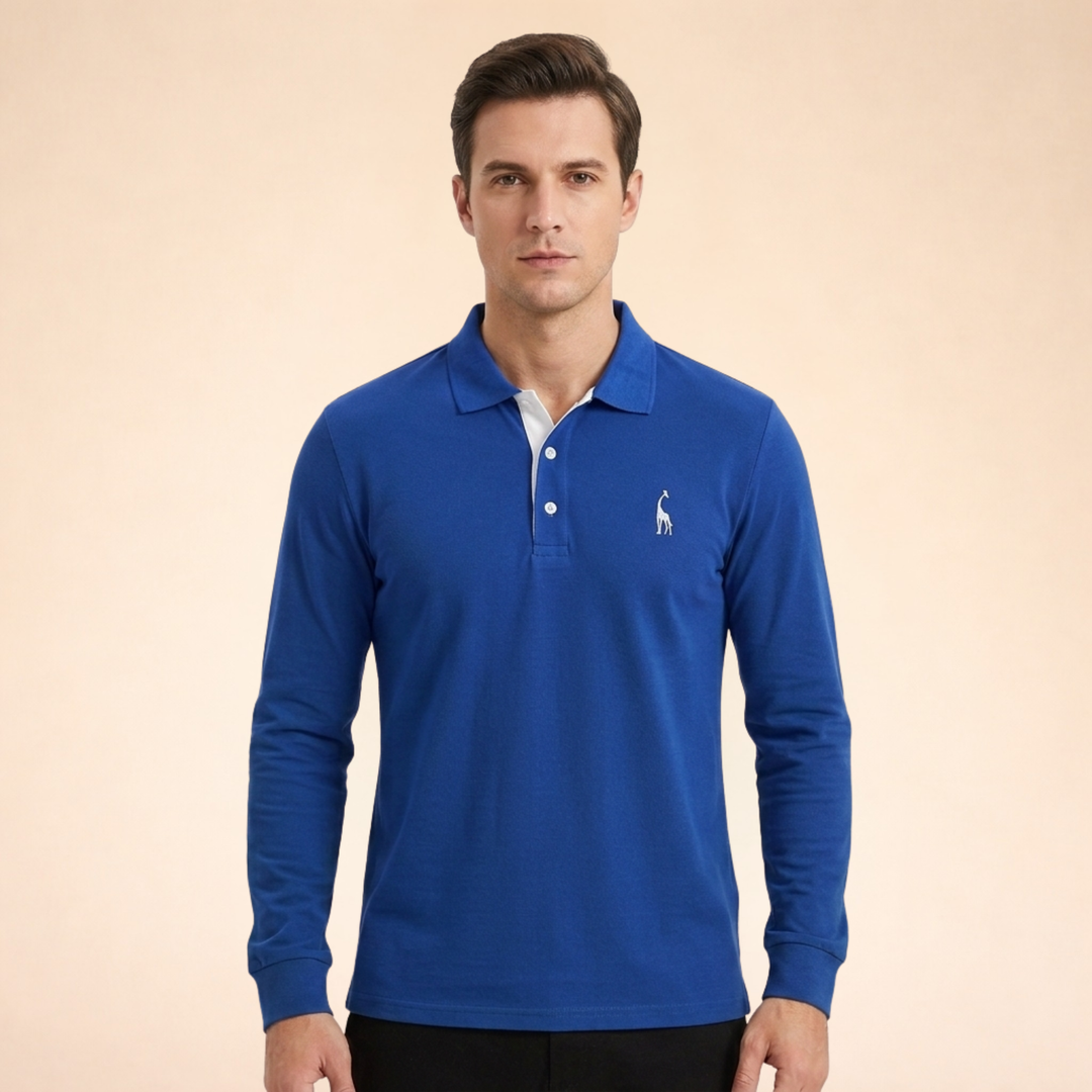 Marcellon | Men’s Classic Long Sleeve Polo Shirt 3