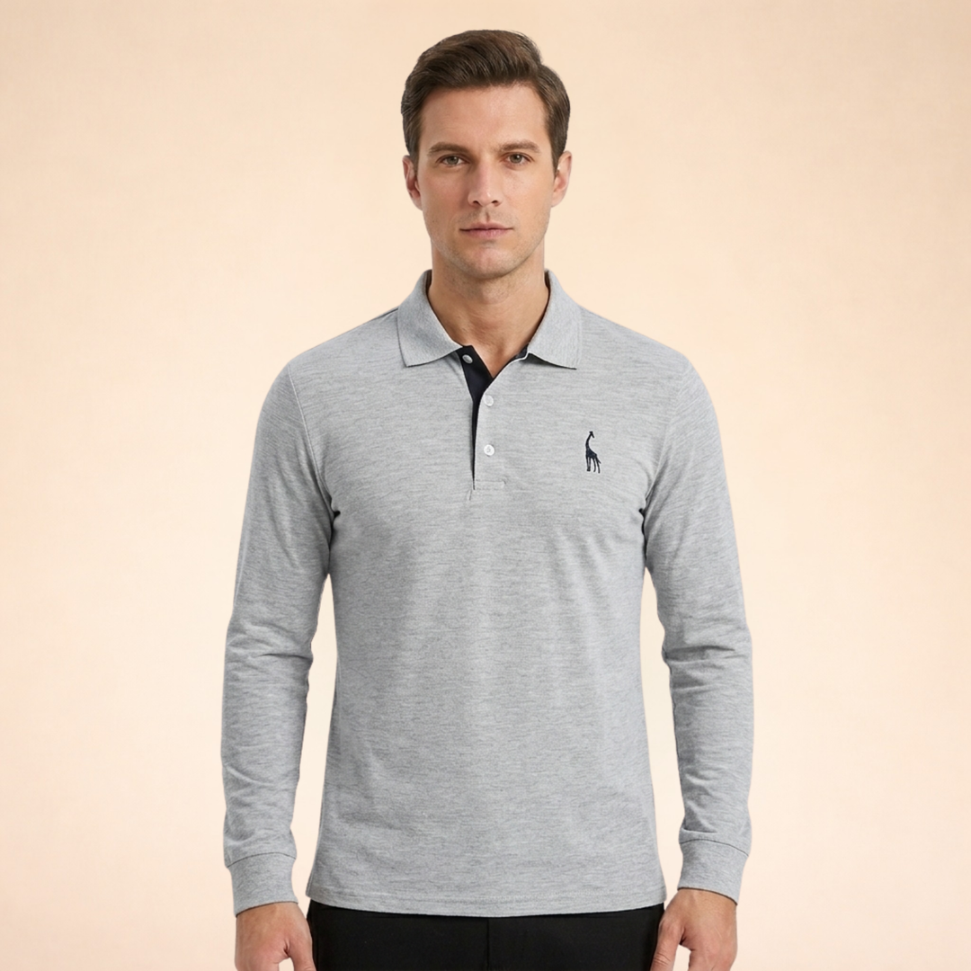 Marcellon | Men’s Classic Long Sleeve Polo Shirt 4