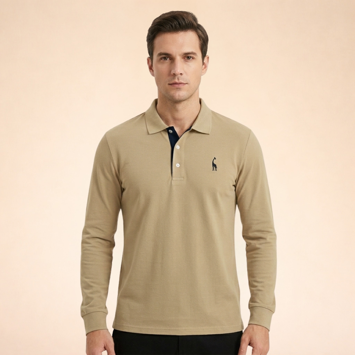 Marcellon | Men’s Classic Long Sleeve Polo Shirt 5