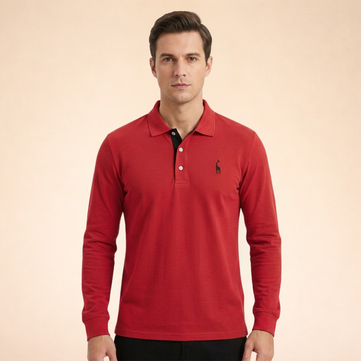 Marcellon | Men’s Classic Long Sleeve Polo Shirt 6
