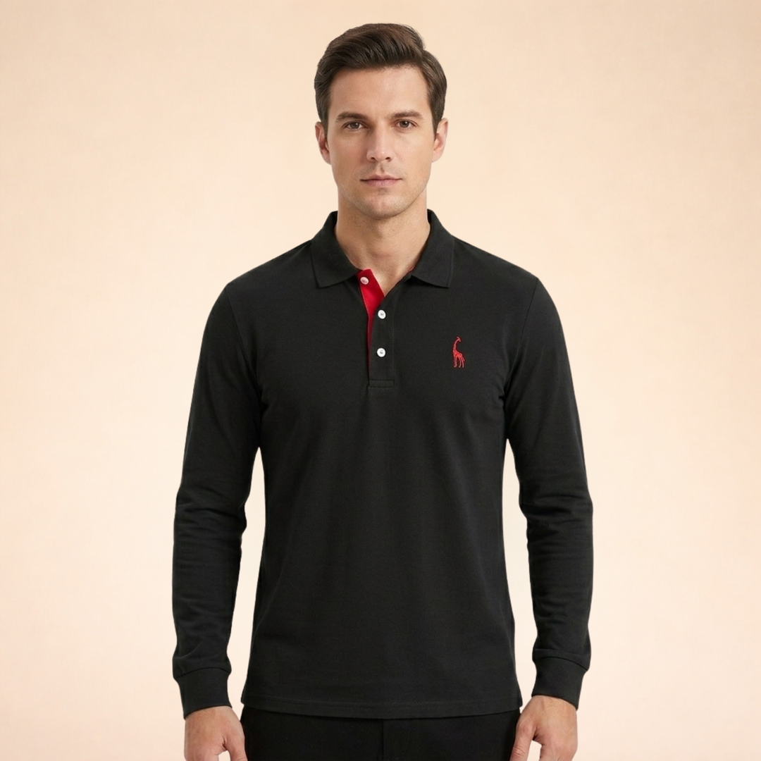 Marcellon | Men’s Classic Long Sleeve Polo Shirt 7
