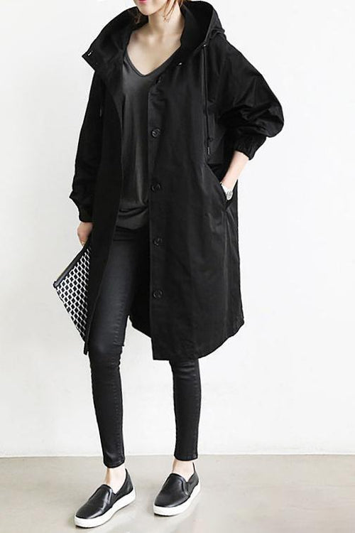 Maria | Elegant waterproof trench coat with hood 1